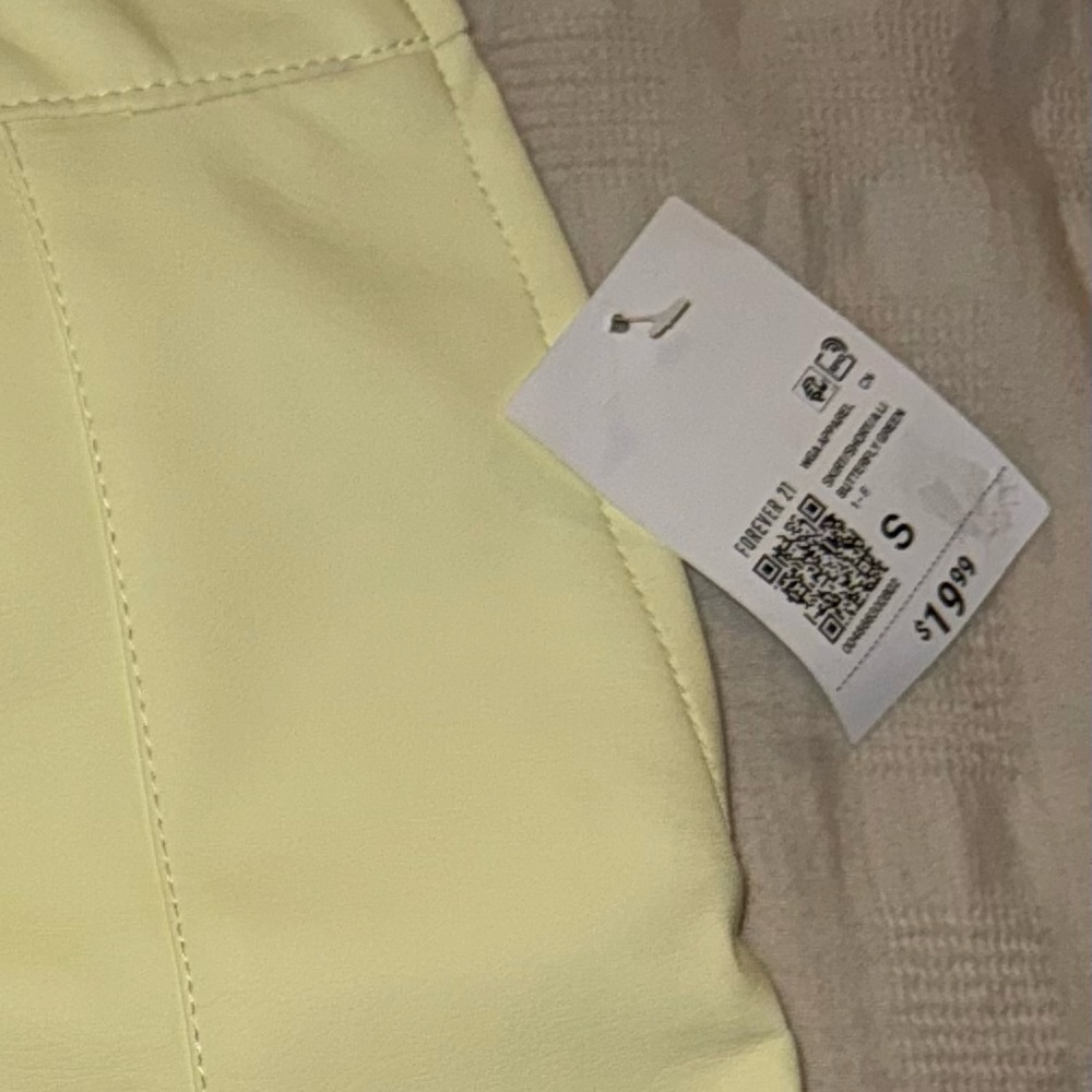 Forever 21 Light Yellow Mini Skirt